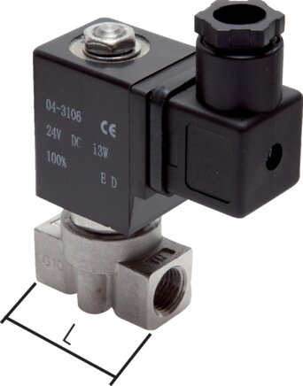 Exemplary representation: 2/2-directional stainless steel solenoid valve (G 1/8" & G 1/4")